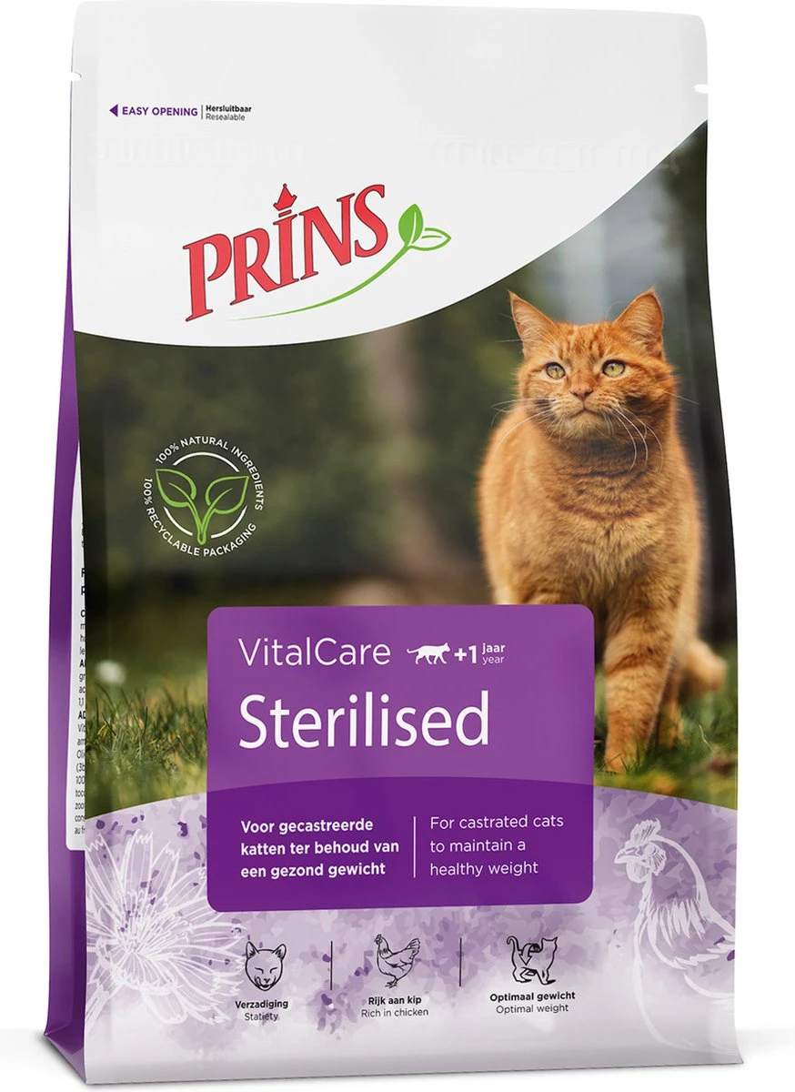 Prins Vital Care Kat Adult Sterilised - Kattenvoer - 1.5 Kg 16 Prins Vital Care Kat Adult Sterilised - Kattenvoer - 1.5 Kg - Afbeelding 14