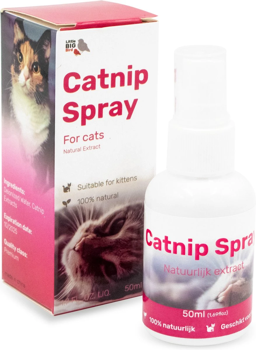 LBB - Catnip Spray 50ML - 100% Natuurlijk - CE Gekeurd - Kattenkruid Spray - Catnip Speelgoed - Valeriaan - Kat - Katten 3 LBB - Catnip Spray 50ML - 100% Natuurlijk - CE Gekeurd - Kattenkruid Spray - Catnip Speelgoed - Valeriaan - Kat - Katten