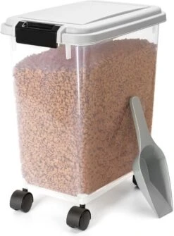 Nobleza Voercontainer - 20L - 7.2KG - Voedselcontainer Hond- Opslagcontainer - Zwenkwielen - Transparant -Huisdier Verkoop 884x1200 3