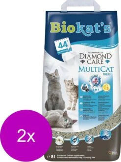 Biokat's Diamond Care Multicat - Kattenbakvulling - 2 X 8 L -Huisdier Verkoop 892x1200 4