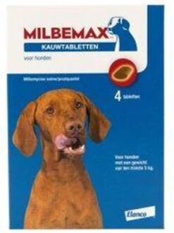 Elanco Milbemax Kauwtablet Hond - Anti Wormenmiddel - 28 G 4 Stuks Vanaf 5 Kg -Huisdier Verkoop 898x1200