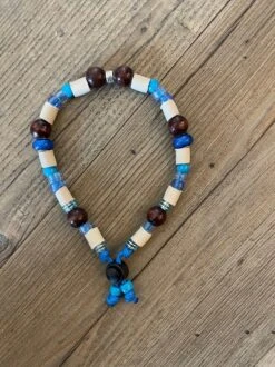 Anti-teken/vlooien Kralenketting-Ibiza-voor De Hond-EM-X Kralen-26/32cm - Animal King-in Een Leuke Kado Verpakking