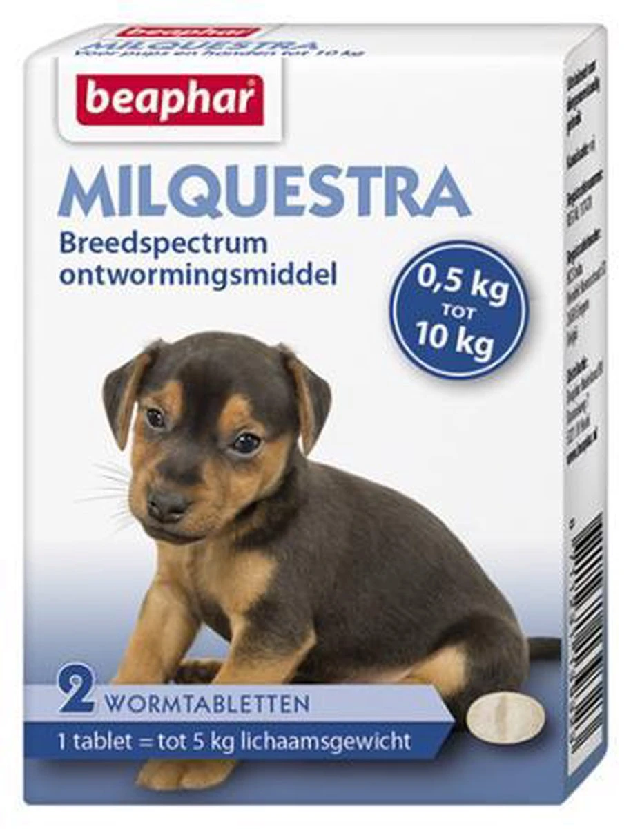 Beaphar Milquestra Kleine Hond/Puppy - Ontwormingsmiddel - 2 Tabletten 9 Beaphar Milquestra Kleine Hond/Puppy - Ontwormingsmiddel - 2 Tabletten - Afbeelding 7