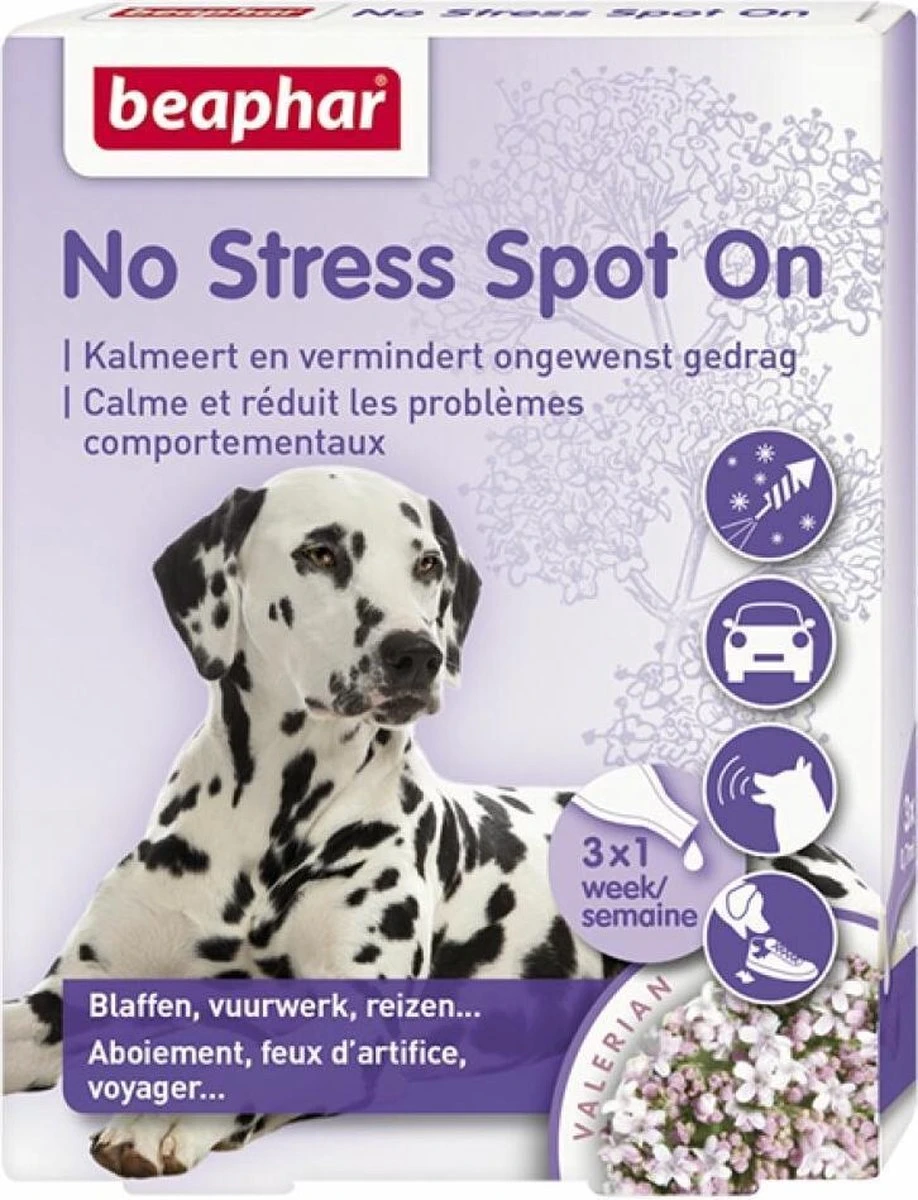 BEAPHAR No Stress Spot On Hond - 3 Pipetten 3 BEAPHAR No Stress Spot On Hond - 3 Pipetten