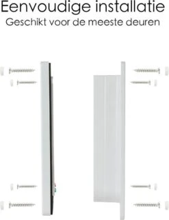 Merkloos Kattenluik - Inclusief Tunnel - 4 Vergendelingsstanden - Wit - Waterdicht - 23 X 25 X 5.5 Cm -Huisdier Verkoop 921x1200 6