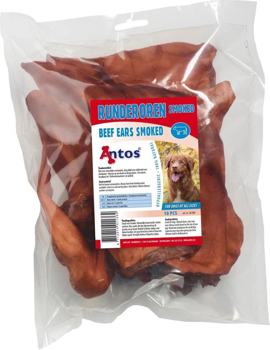 Antos Runderoor Smoked Rund Hondensnack - 280 G - 10 Stuks 11 Antos Runderoor Smoked Rund Hondensnack - 280 G - 10 Stuks - Afbeelding 9