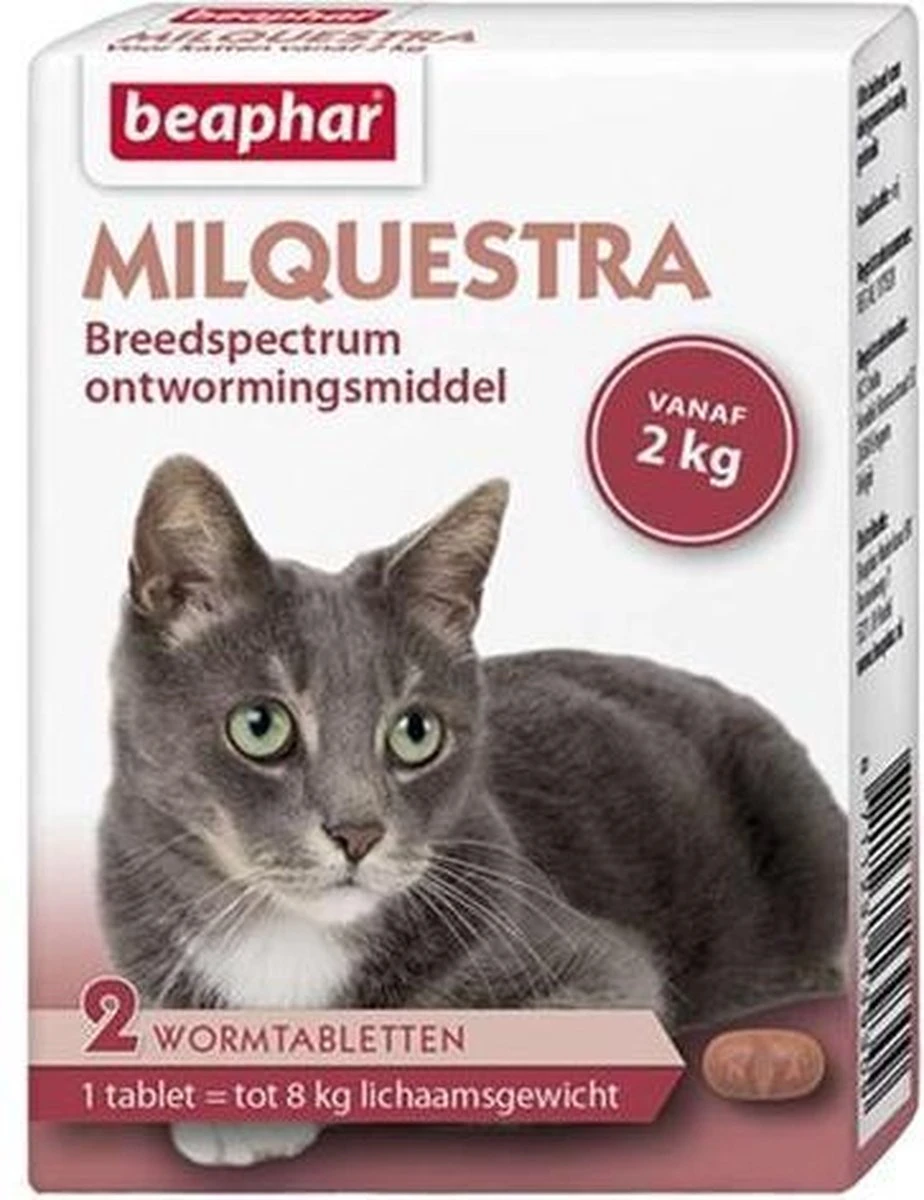 Beaphar Milquestra Ontworming Tabletten Kat 2 - 12 Kg 4 Tabletten 9 Beaphar Milquestra Ontworming Tabletten Kat 2 - 12 Kg 4 Tabletten - Afbeelding 7