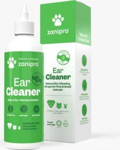 Aerend - Oorreiniger Voor Honden, Katten En Kleine Dieren - Zanipro® 100 Ml - Oordruppels Met Colloïdaal Zilver - Jeukverlichtend - Behandel Bij Oorontsteking - Lost Oorsmeer Op - 100% Natuurlijk Product - Made In The UK