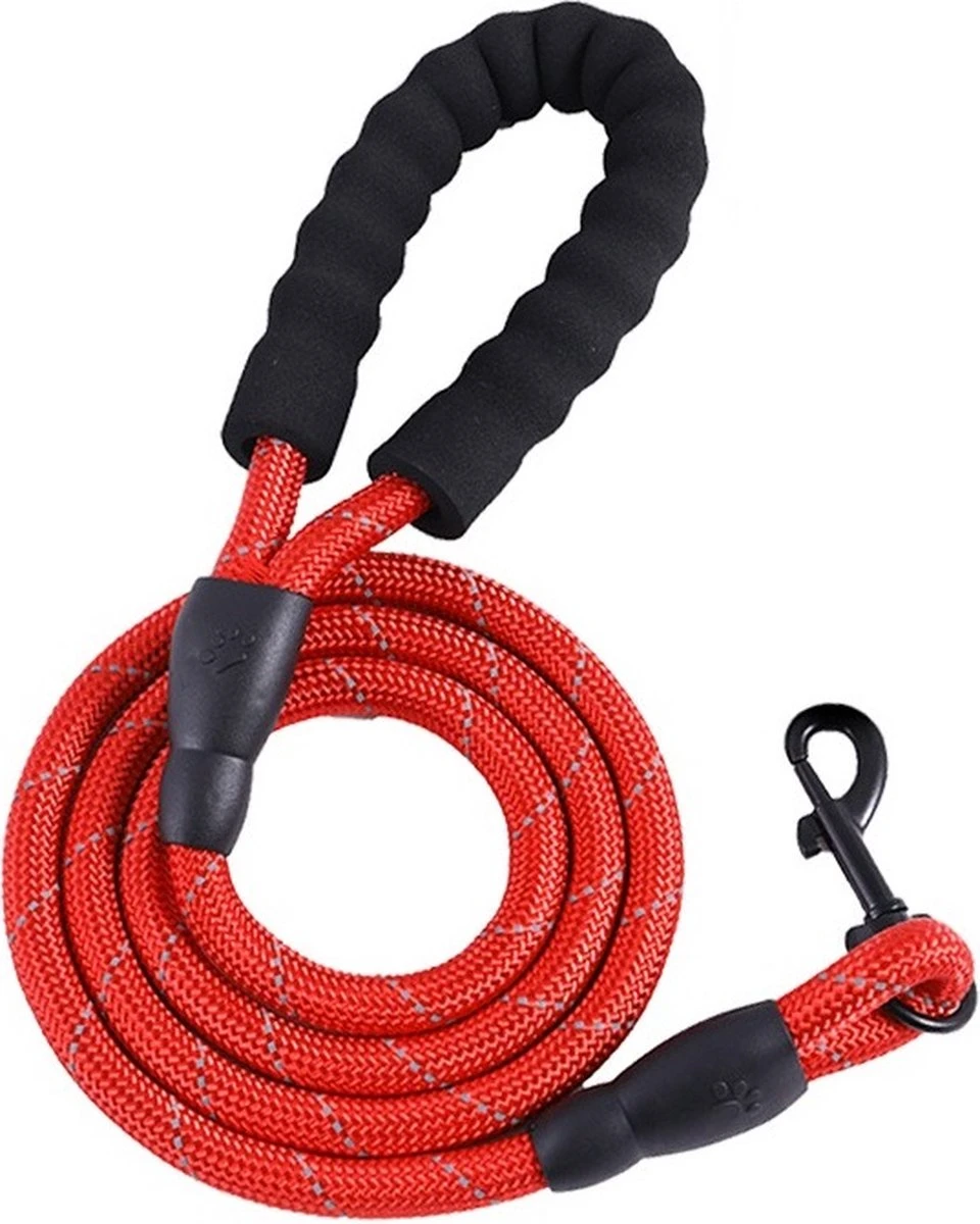Hondenriem 300cm 3 Meter Extra Sterk Rood Hond Riem 3 Hondenriem 300cm 3 Meter Extra Sterk Rood Hond Riem