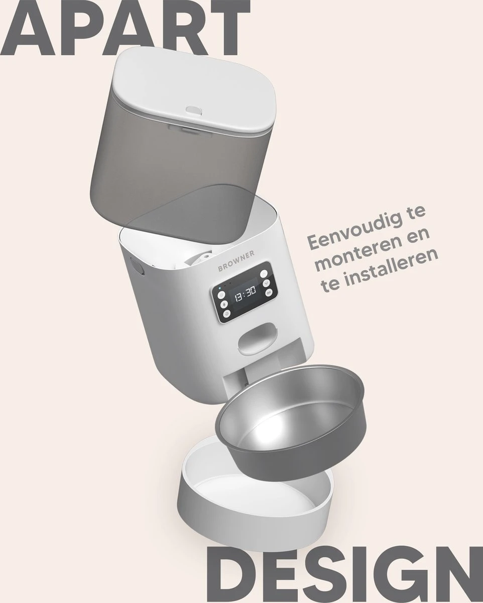 Browner Automatische Voerbak - Voerautomaat - Voerbak Kat Automatisch 7 Browner Automatische Voerbak - Voerautomaat - Voerbak Kat Automatisch - Afbeelding 5