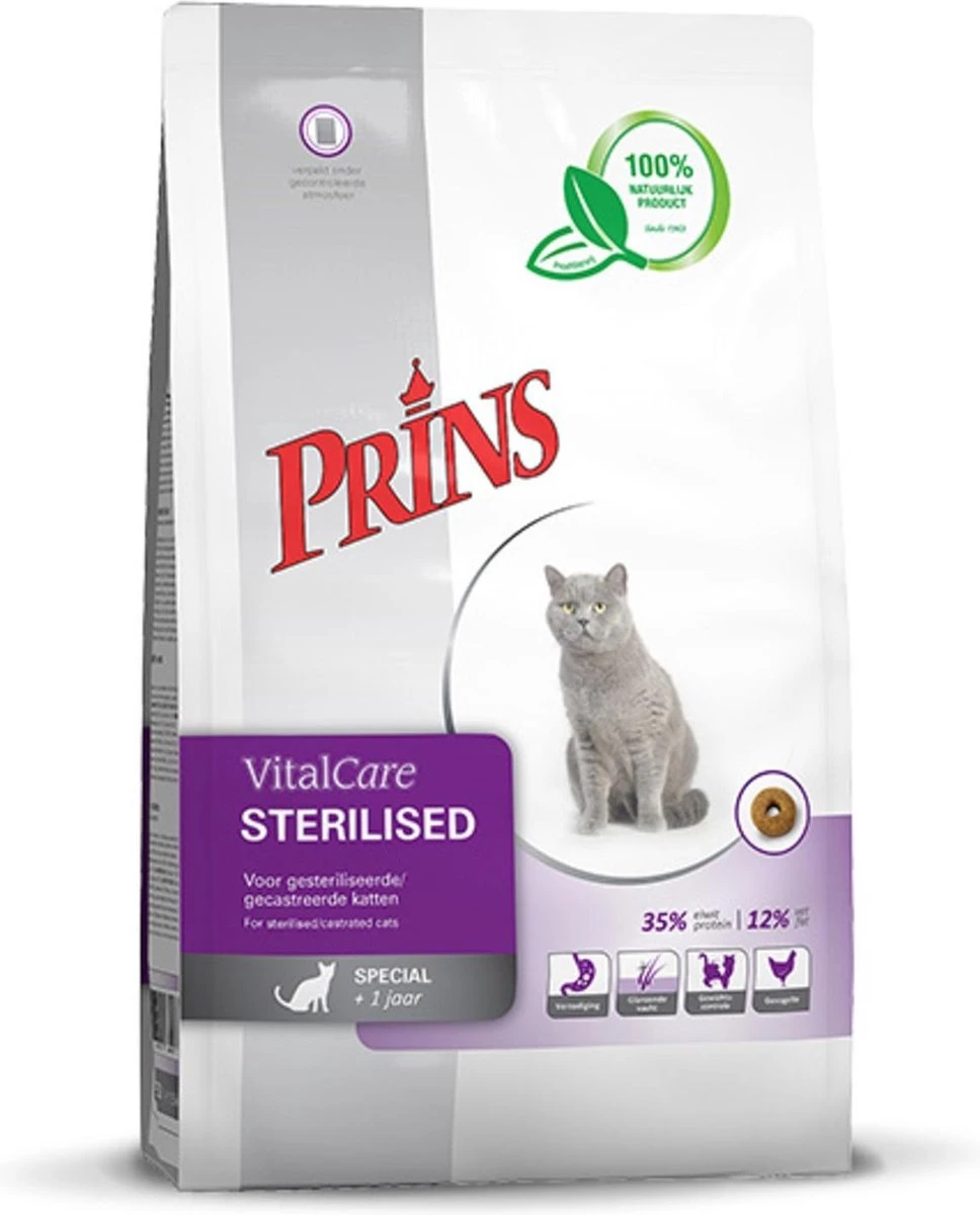 Prins Vital Care Kat Adult Sterilised - Kattenvoer - 1.5 Kg 13 Prins Vital Care Kat Adult Sterilised - Kattenvoer - 1.5 Kg - Afbeelding 11