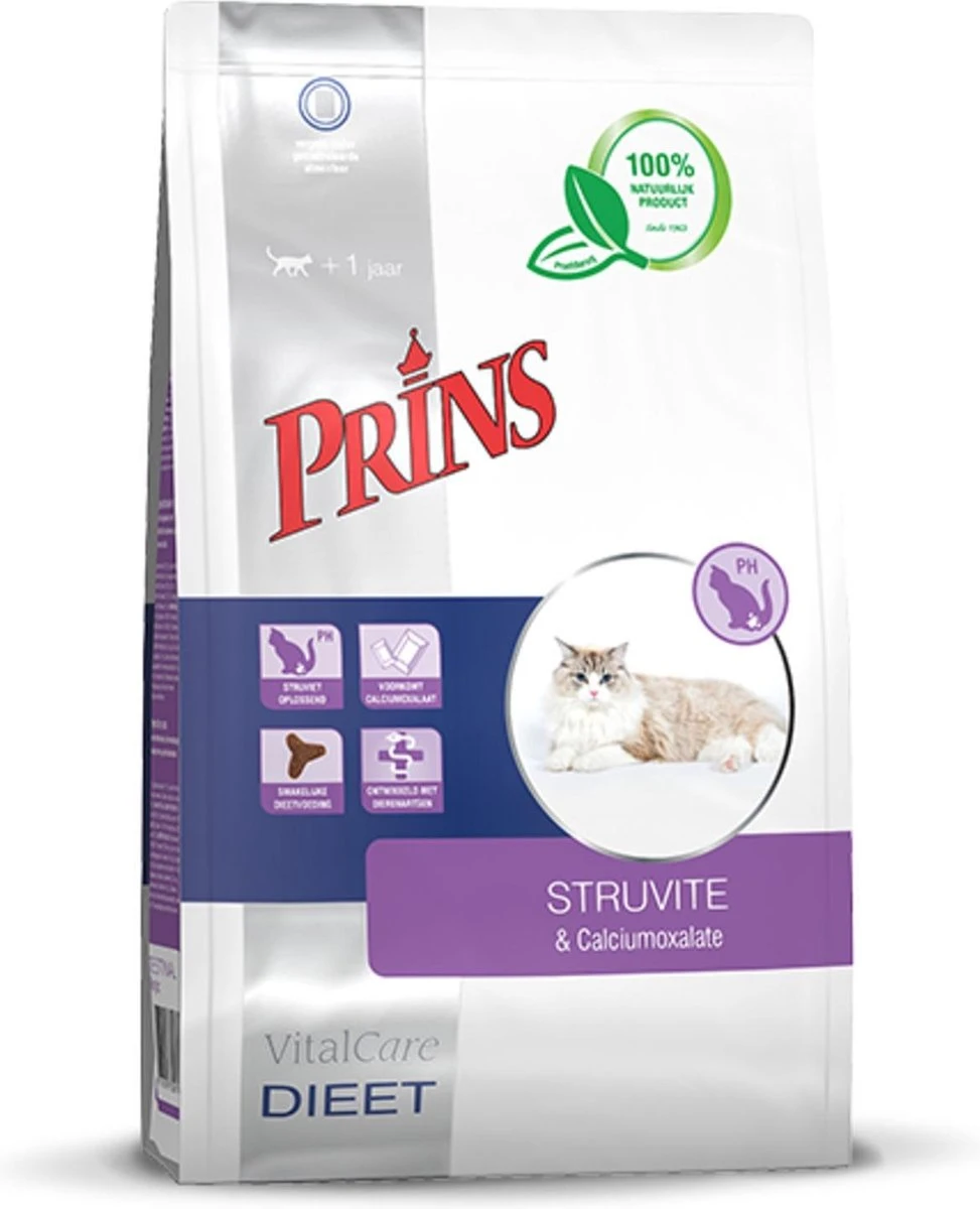 Prins VitalCare Dieetvoeding Struvite & Calciumoxalaat 5 Kg - Kat 3 Prins VitalCare Dieetvoeding Struvite & Calciumoxalaat 5 Kg - Kat