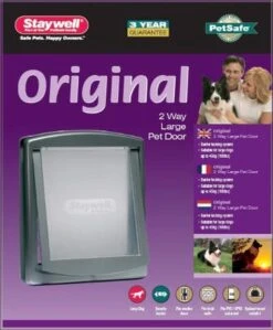 Staywell 777 Hondenluik - Large - Zilver/Tranparant -Huisdier Verkoop 991x1200 1